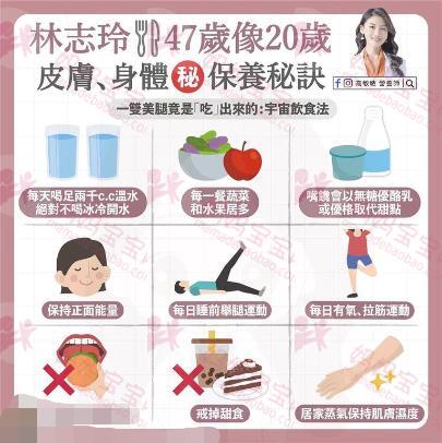 47岁林志玲神冻龄！公开志玲姊姊的「宇宙饮食法」+健身秘诀，吃出弹润美肌