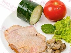 孕期私房菜 香煎腿排栉瓜温沙拉