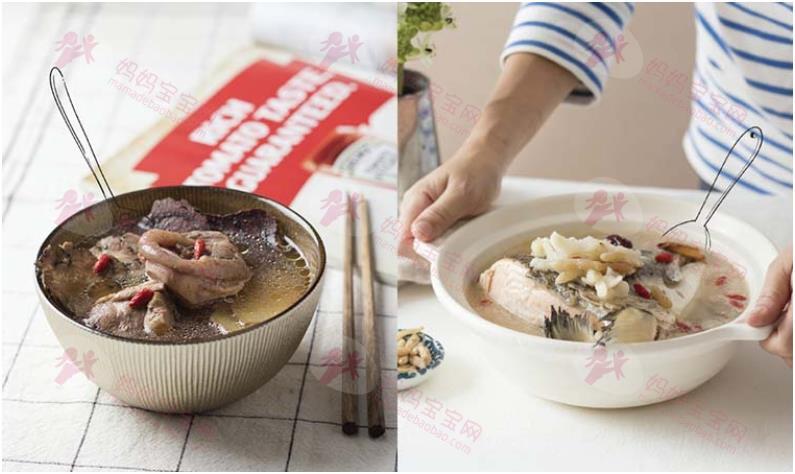 产后照护私房菜，化瘀鸡汤、玉麦鲑鱼汤