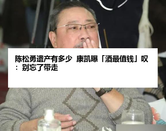 陈松勇遗产有多少  康凯曝「酒最值钱」叹：别忘了带走
