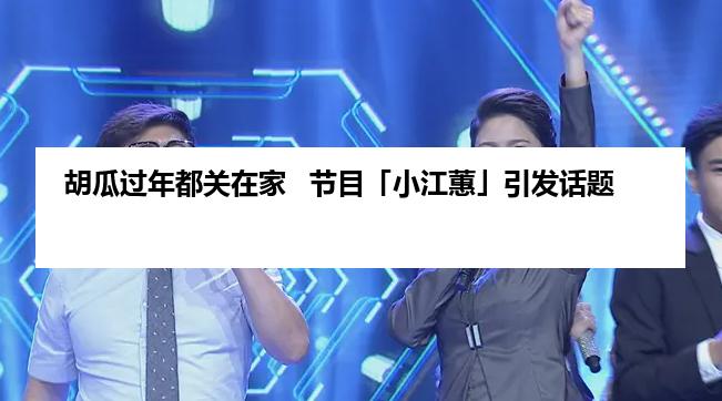 胡瓜过年都关在家   节目「小江蕙」引发话题