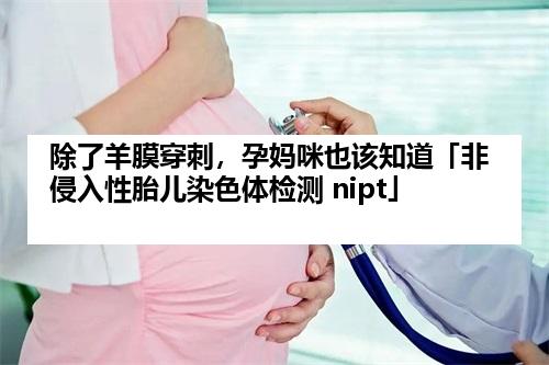 除了羊膜穿刺，孕妈咪也该知道「非侵入性胎儿染色体检测 nipt」