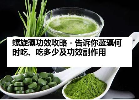螺旋藻功效攻略－告诉你蓝藻何时吃、吃多少及功效副作用