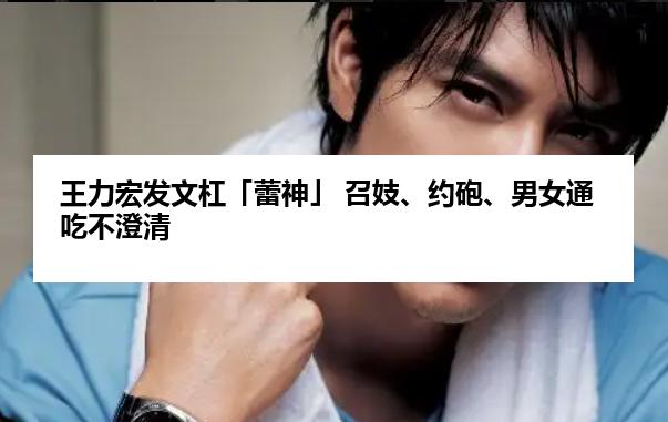 王力宏发文杠「蕾神」 召妓、约砲、男女通吃不澄清