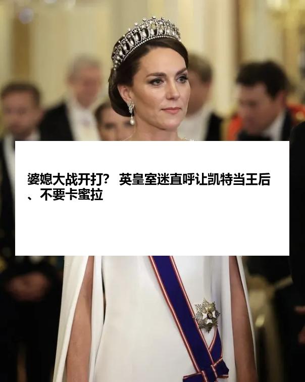 婆媳大战开打？ 英皇室迷直呼让凯特当王后、不要卡蜜拉
