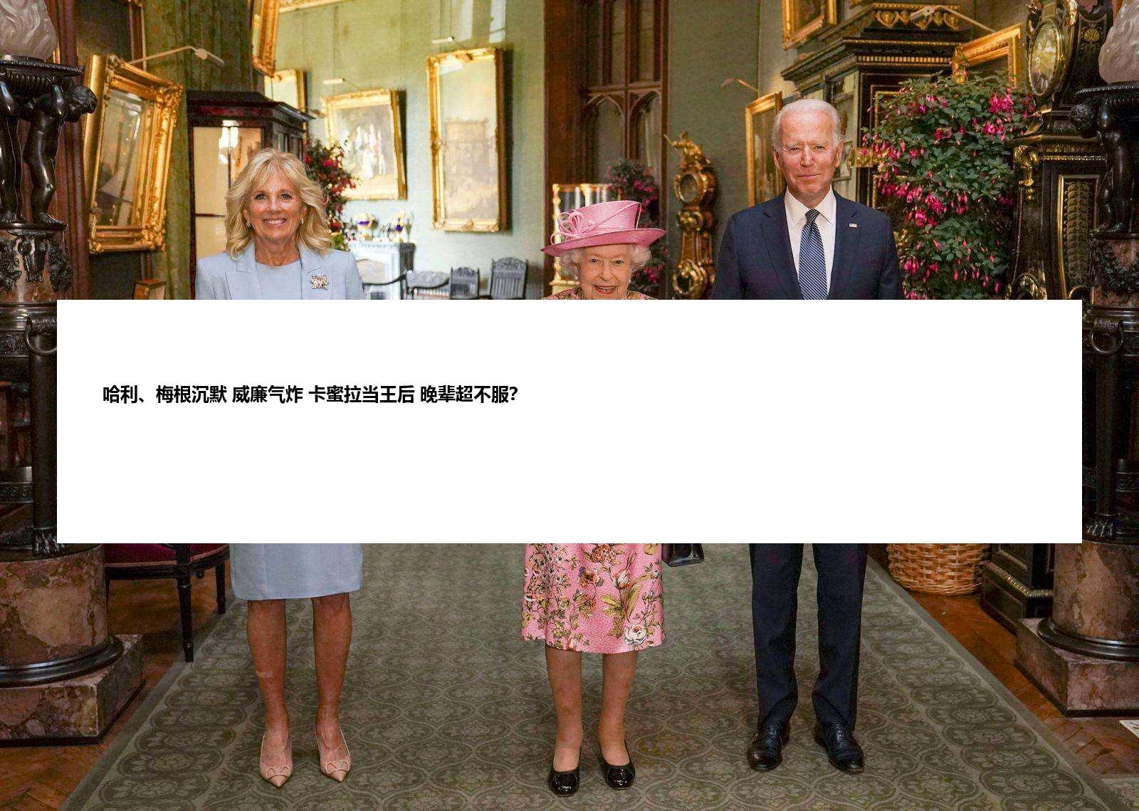 哈利、梅根沉默 威廉气炸 卡蜜拉当王后 晚辈超不服？