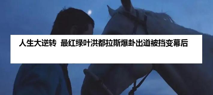 人生大逆转  最红绿叶洪都拉斯爆卦出道被挡变幕后