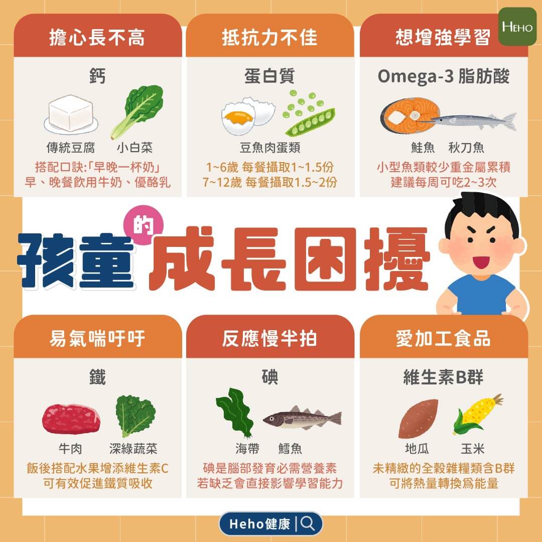 小孩挑食、营养不均怎么办？营养师介绍6大孩童成长的好帮手！