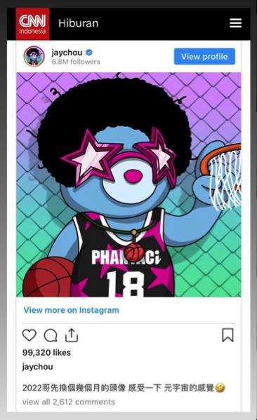 周杰伦挺兄弟夺NFT二级市场全球第三刘畊宏遭网军酸爆