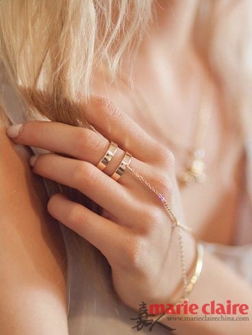 转眼就立夏，要问夏日必备单品，连指手链绝对再重要不过。捂了一个冬天的细嫩肌肤在夏日展现，在白皙的手指上套上或简洁或略带造型的连指手链，不仅拉长了整个手部的线条，更比单戴戒指和手链多了一丝生气。