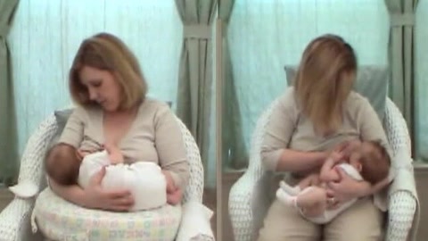 新手妈咪摇篮式哺乳法