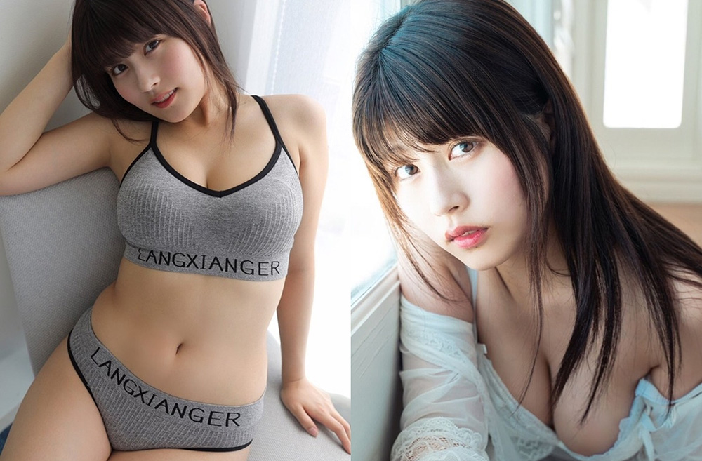 健身房惊见巨乳版有村架纯「ちとせよしの」性感娇喘深蹲胸推　汗水浸湿衣服