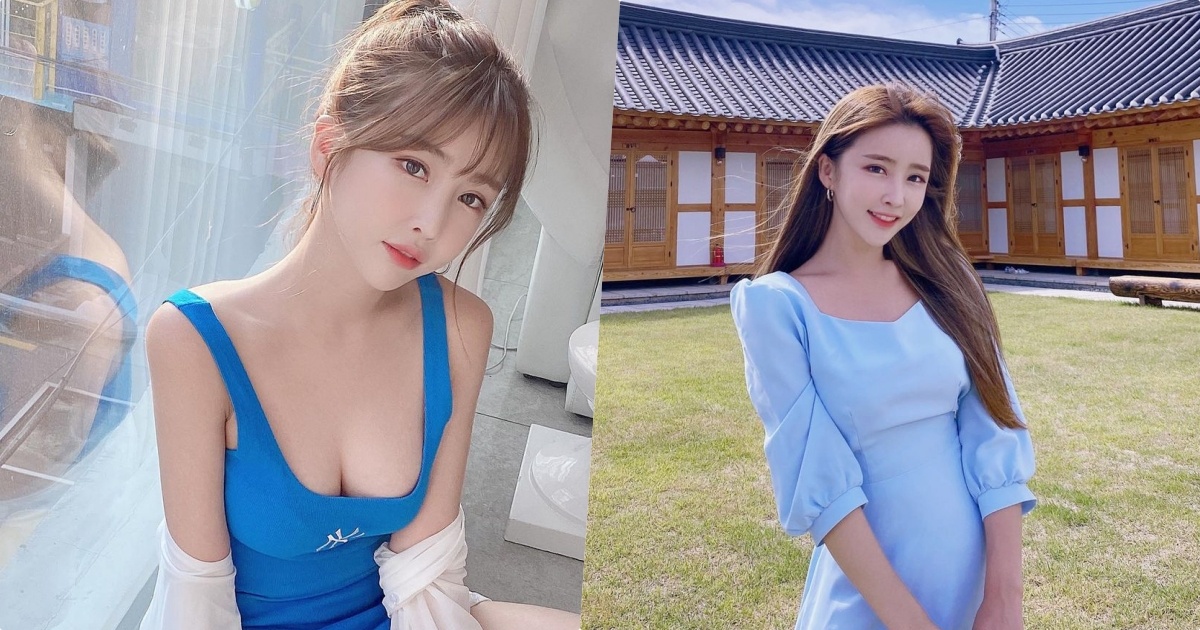 爱穿蓝色紧身衣的「火辣童颜妹」过生日时转换「性感成熟风」！