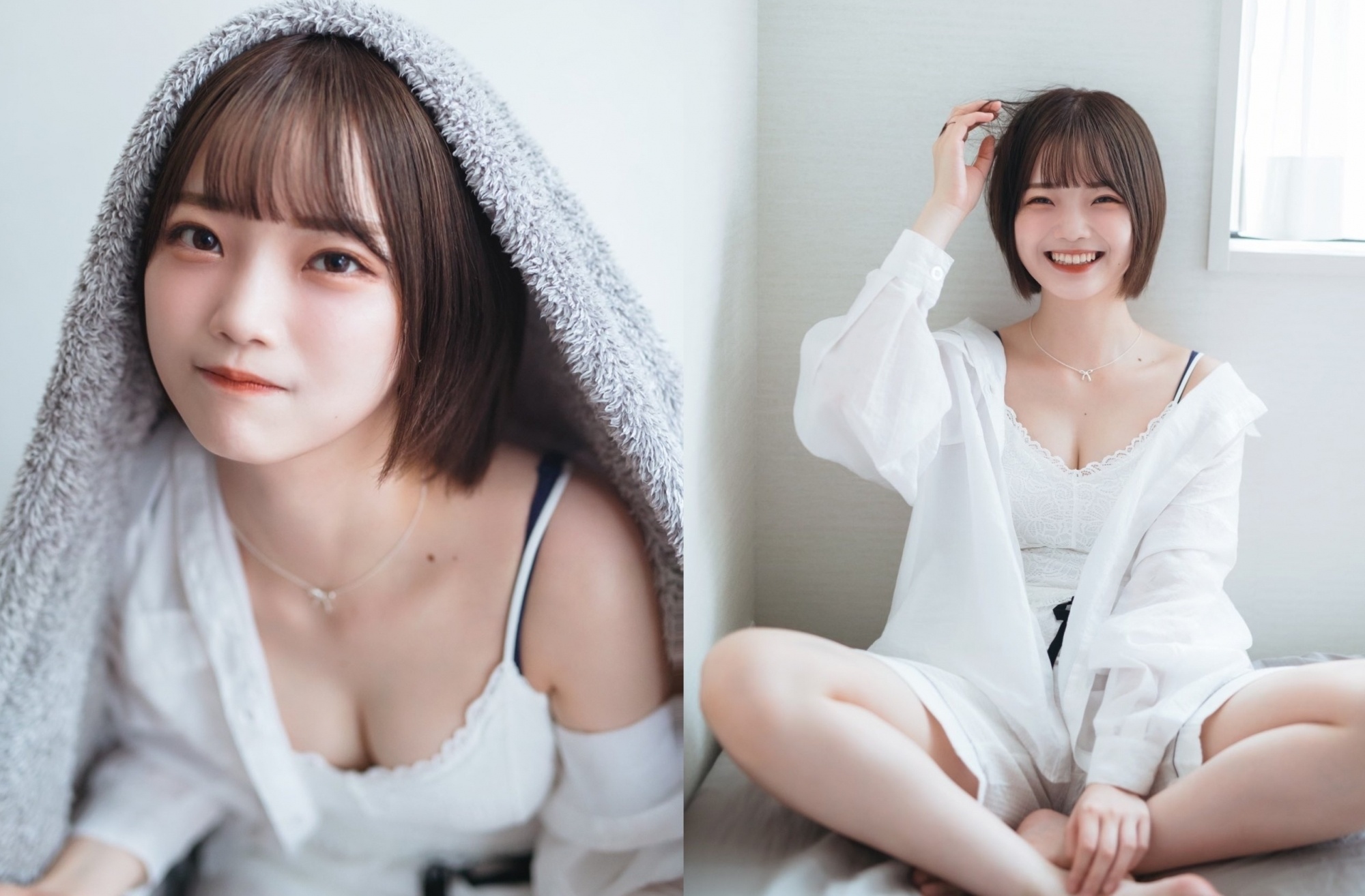 甜萌短发小萝莉「新谷姫加」邻家女孩气场妹力满点「深邃卧蚕+无辜眼神」随