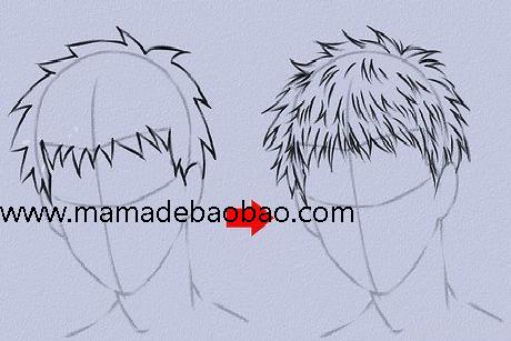 6种方法来画动漫人物的头发（男性动画人物）