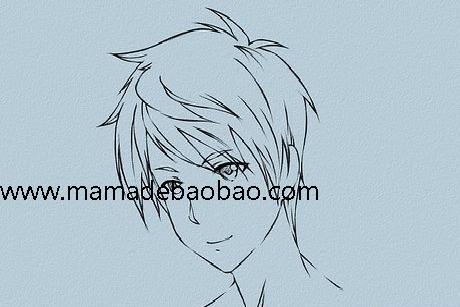 6种方法来画动漫人物的头发（男性动画人物）