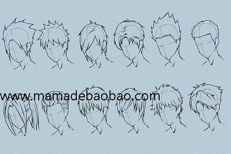6种方法来画动漫人物的头发（男性动画人物）