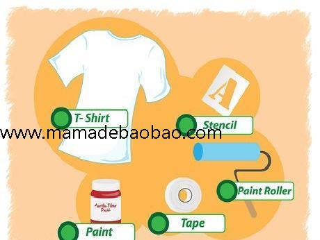 3种方法来在空白T恤上印制图案(使用模板)