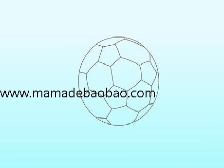 3种方法来用三种方法画足球(足球简笔画法)