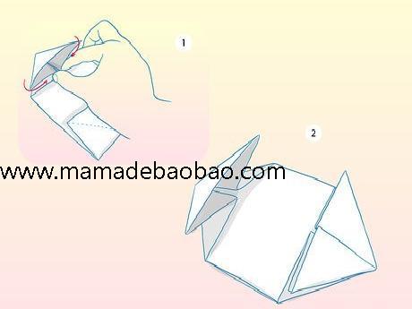 4种方法来折便条 -(基本的正方形便条)